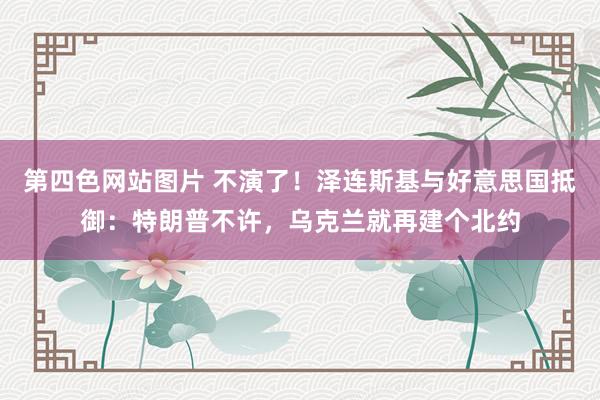 第四色网站图片 不演了！泽连斯基与好意思国抵御：特朗普不许，乌克兰就再建个北约